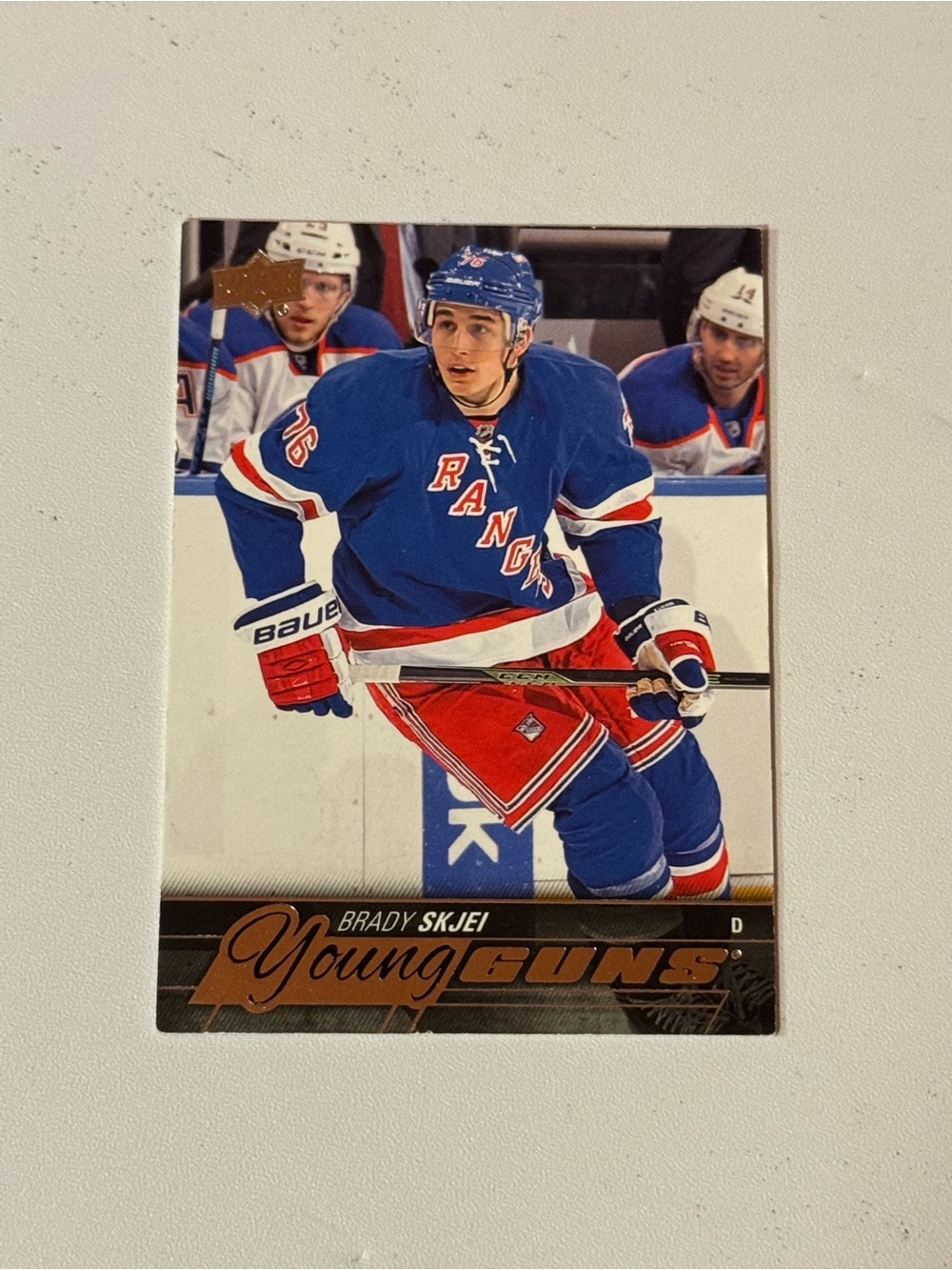 Young Guns Brady Skjei 2015‑16 Upper Deck  Rookie Card #414 (New York Rangers)